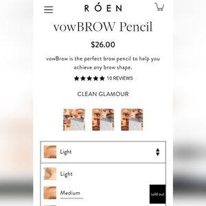 NIB Róen vowBROW Pencil